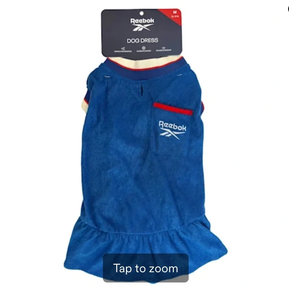 NWT Reebok Terry dog dress S